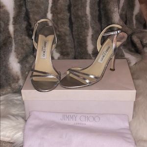 Jimmy Choo Silver Strappy Sandal